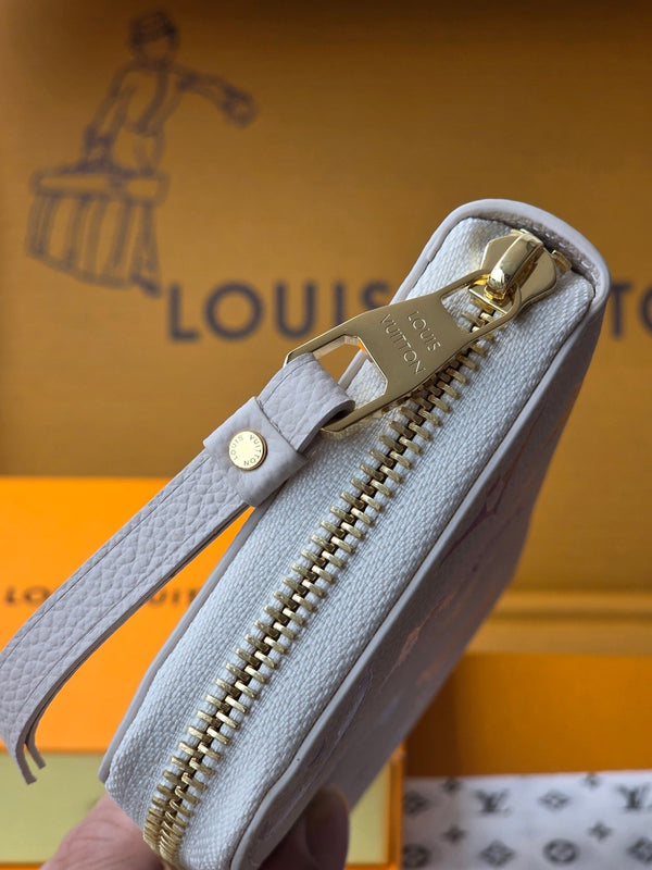 LV M25594 Zippy Wallet Dream Beige Embossed Grained Cowhide - Light GHW