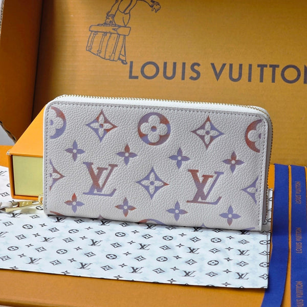 LV M25594 Zippy Wallet Dream Beige Embossed Grained Cowhide - Light GHW