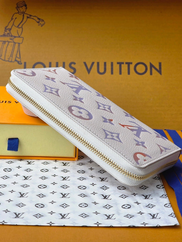 LV M25594 Zippy Wallet Dream Beige Embossed Grained Cowhide - Light GHW