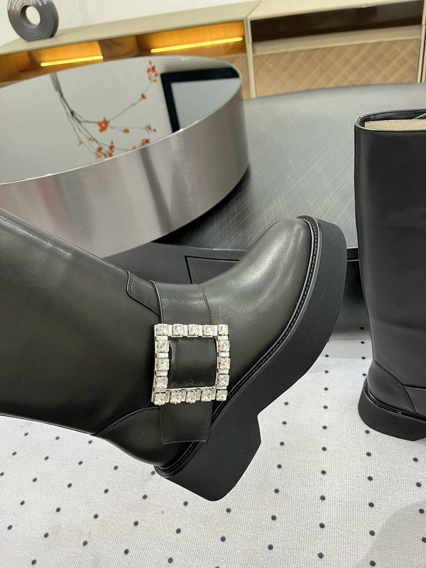 Viv Ranger Diamond Boots Black Calfskin 365207