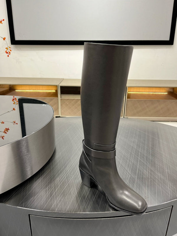 Stivale HM Justine 60 in pelle di vacchetta nera 954913