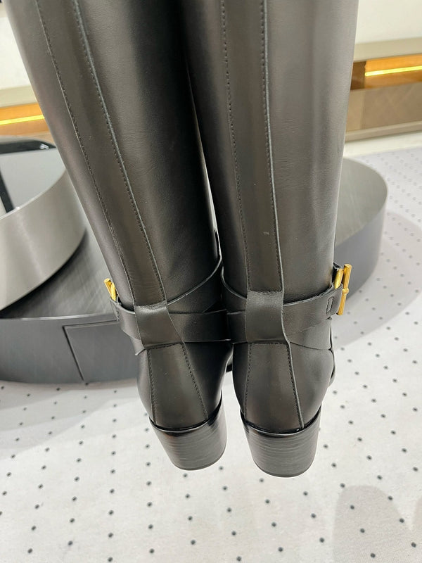 Stivale HM Justine 60 in pelle di vacchetta nera 954913