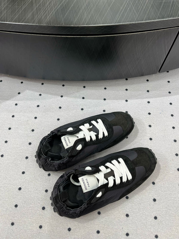 HM Sneaker 10mm In Black Grey Suede And Windbreaker Fabric  954752