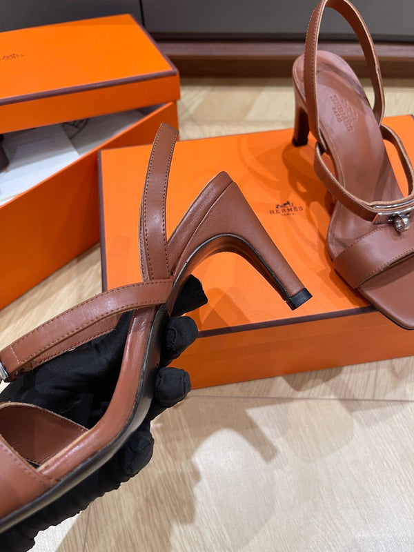 SANDALO GLAMOR 75 IN PELLE DI VITELLO CIOCCOLATO