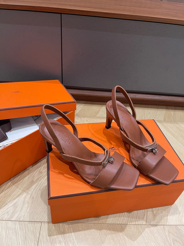 SANDALO GLAMOR 75 IN PELLE DI VITELLO CIOCCOLATO