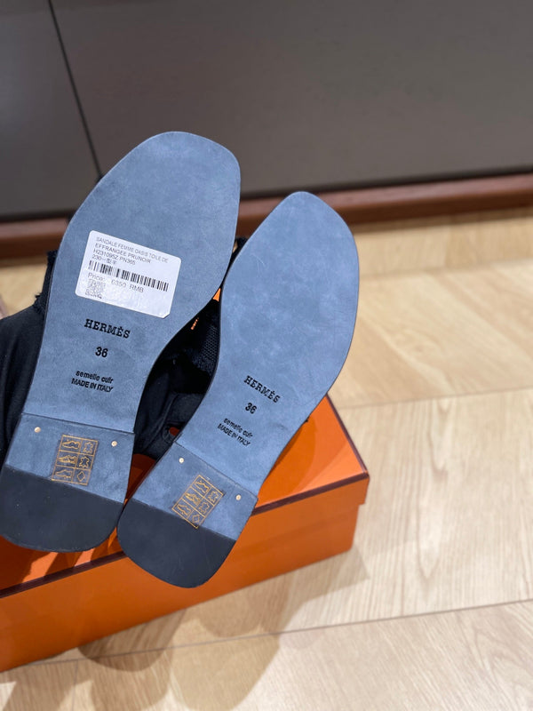 HM 25 Oran sandal Canvas and Leather 245707