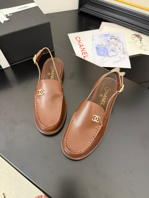 CC 25S Slingback Loafer Chocolate Calfskin
