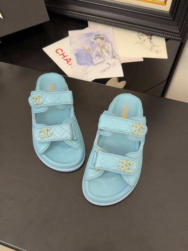 CC 25 Dad Sandal Mule Cloud Blue Calfskin