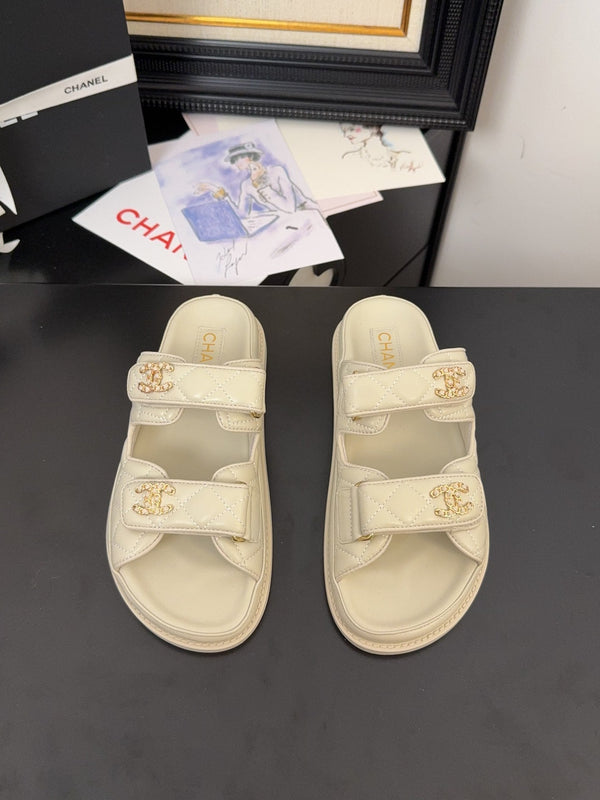 CC 25 Dad Sandal Mule Nude Calfskin