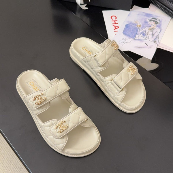 CC 25 Dad Sandal Mule Nude Calfskin