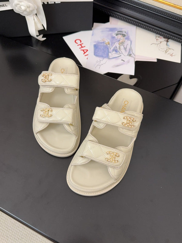 CC 25 Dad Sandal Mule Nude Calfskin