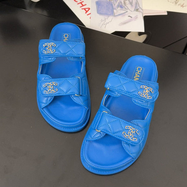 CC 25 Dad Sandal Mule Blue Calfskin
