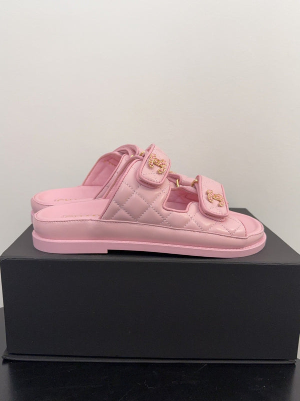 CC 25 Dad Sandal Mule Pink Calfskin