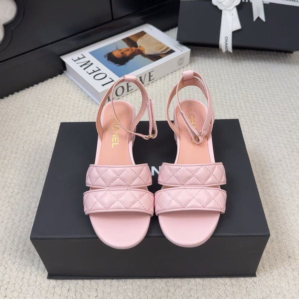 25C Sandal 45mm Open Heel Pink Lambskin 233489