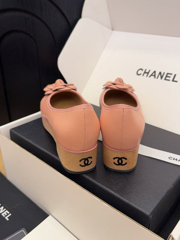 CC 25 Camellia Ballet Flats 30mm Pink Sheepskin 277721