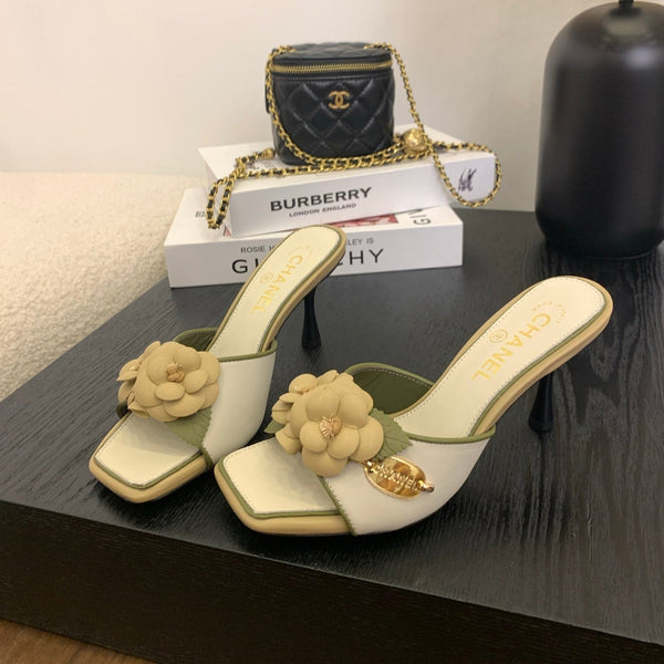 CC 25 Mules Green White Lambskin 288772