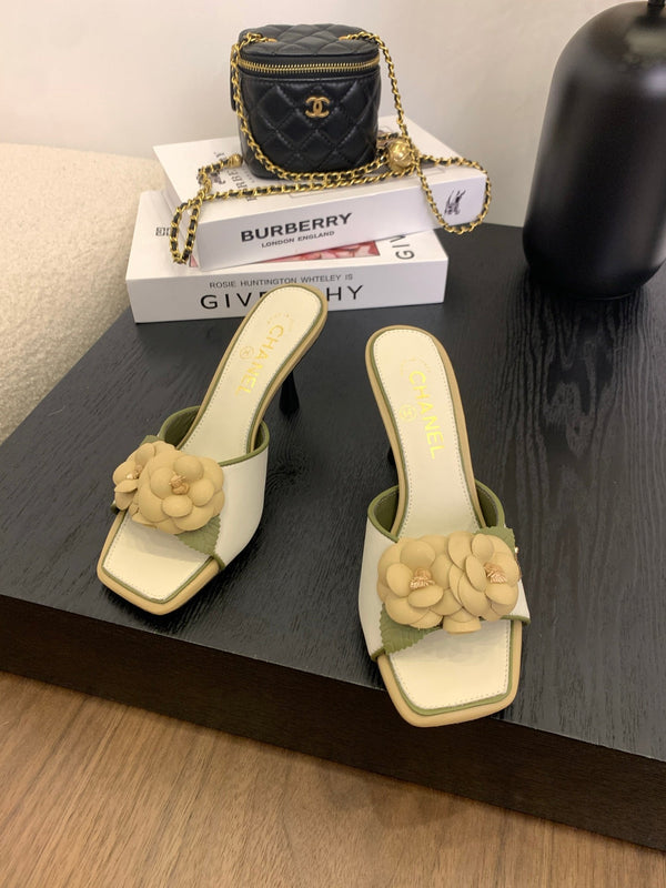 CC 25 Mules Green White Lambskin 288772