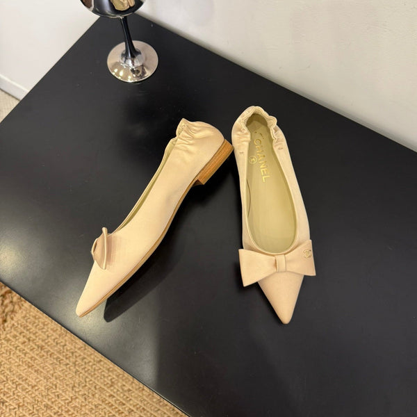 CC 25 Ballet Flats Beige Lamskin 330774