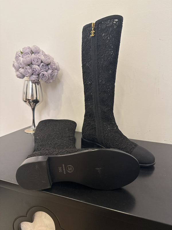 CC 25 Long Boot Black Mesh 354927