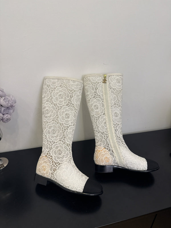 CC 25 Long Boot White Mesh 354928