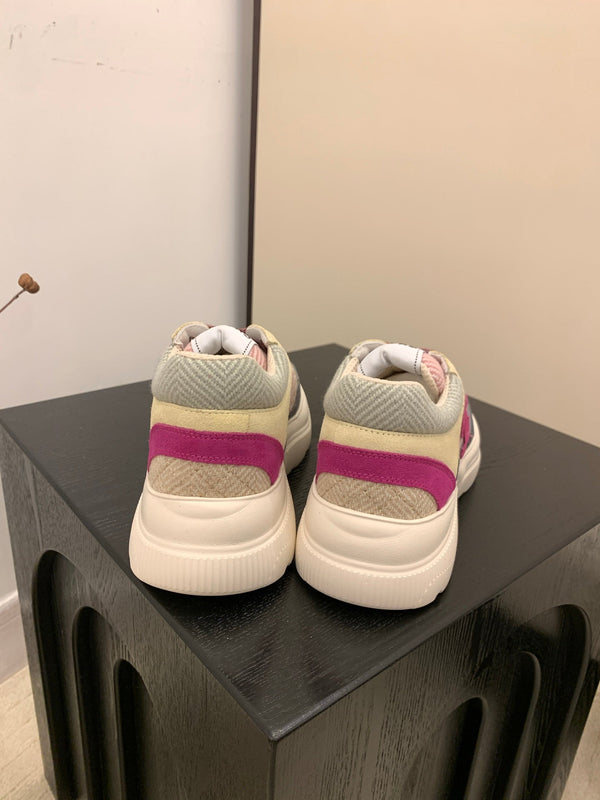 CC Alexander McQueen Sneakers Multicolor  Suede and Tweed Fabric 537193