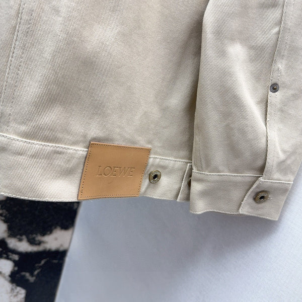 Loewe 25 Jacket Beige Cotton