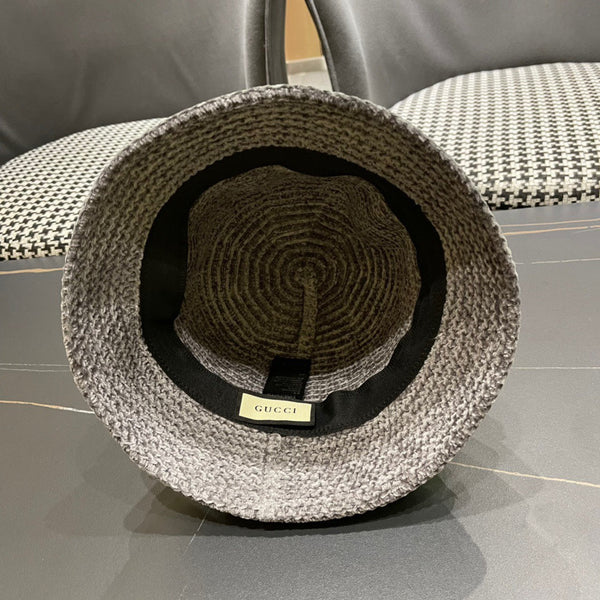 BUCKET HAT IN STEEL GRAY WOOL 389116