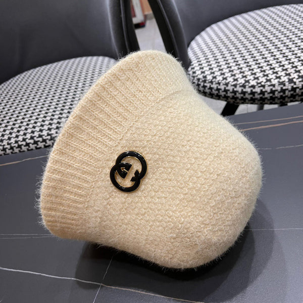 BUCKET HAT IN WHITE WOOL PLUSH 399231