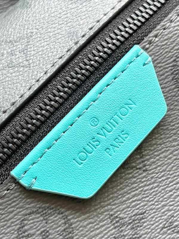 ZAINO DISCOVERY PM 38 IN TELA MONOGRAM ECLIPSE GUN METAL