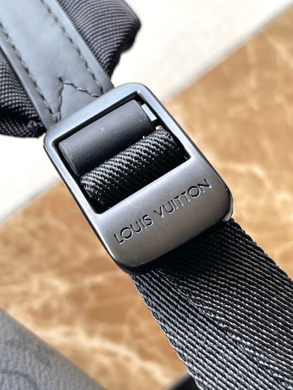 ZAINO DISCOVERY PM 38 IN TELA MONOGRAM ECLIPSE GUN METAL