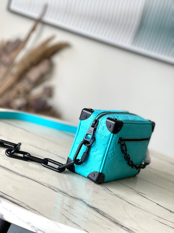 MINI BAULE MORBIDO 18 IN BLU TURCHESE TAURILLON