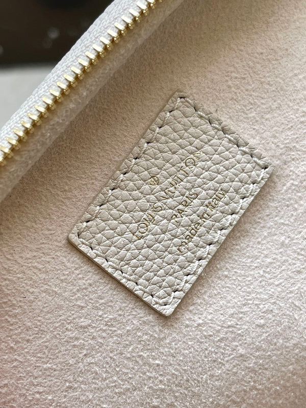 MINI MARSUPIO 17 IN PELLE CON STAMPA MONOGRAMMA BIANCO ARANCIONE E FERRAMENTA ORO