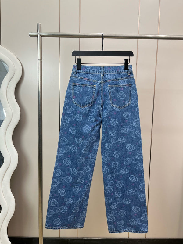 CC 25 Jean Flower Blue Denim