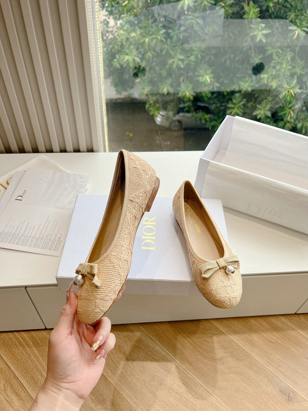 cd ballet flat beige sedge mop front