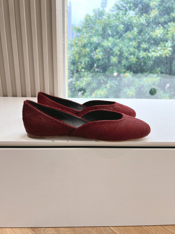 SL GEMMA BALLET FLAT GARNET FUR