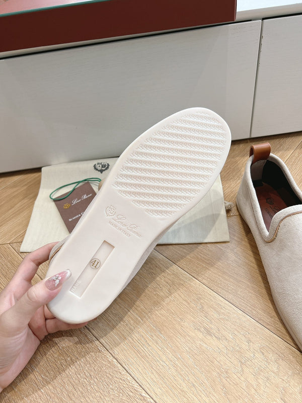 Mocassino Venice Walk in pelle scamosciata color crema