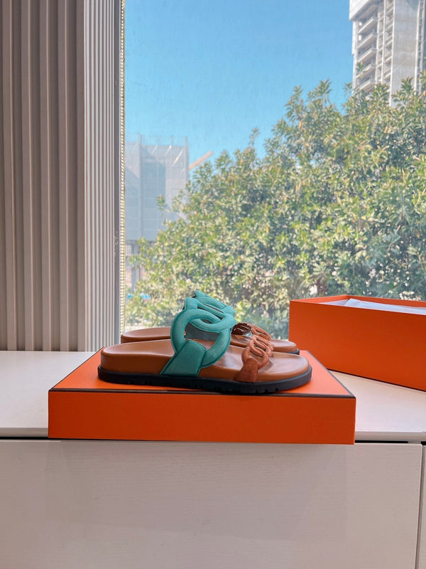 Sandalo HM 25 Extra in pelle di vitello blu oro