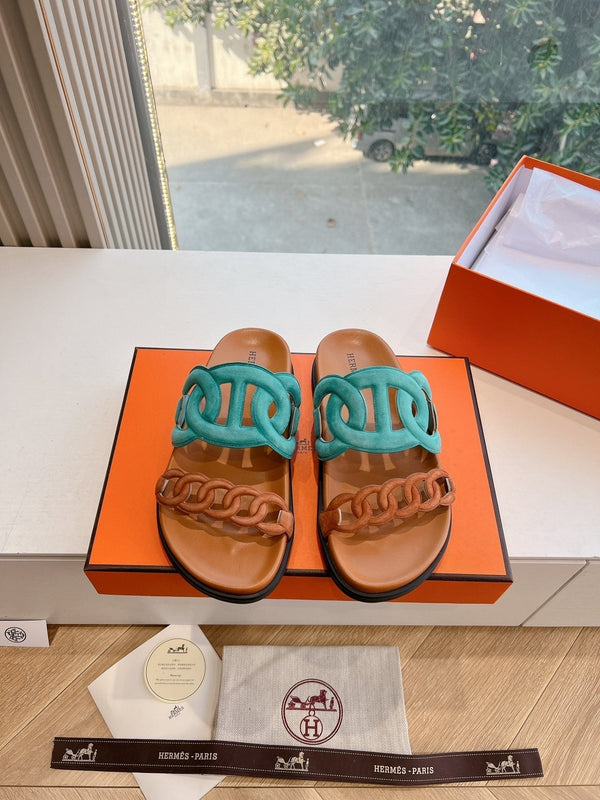 Sandalo HM 25 Extra in pelle di vitello blu oro