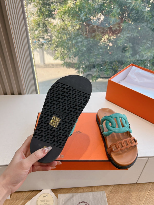 Sandalo HM 25 Extra in pelle di vitello blu oro