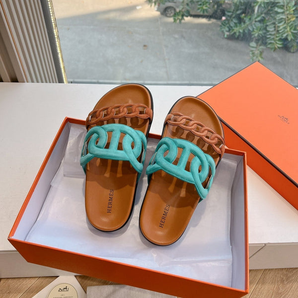 Sandalo HM 25 Extra in pelle di vitello blu oro