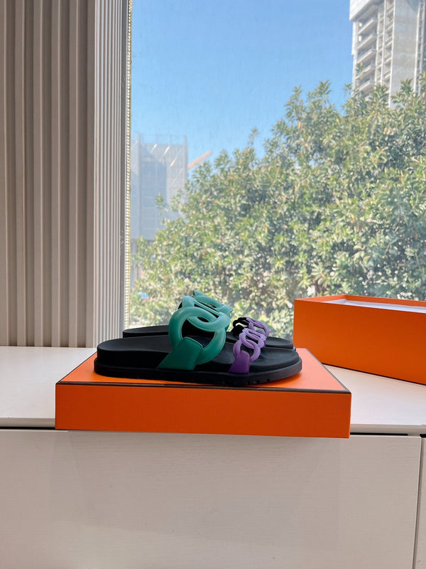 HM 25 Extra Sandal Purple Green Calfskin 292561