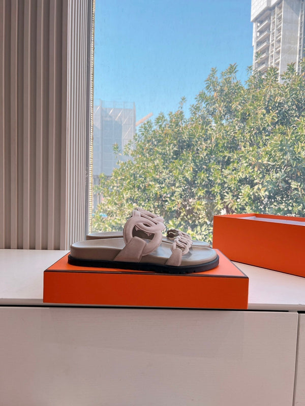 EXTRA SANDAL IN NUDE BEIGE CALFSKIN