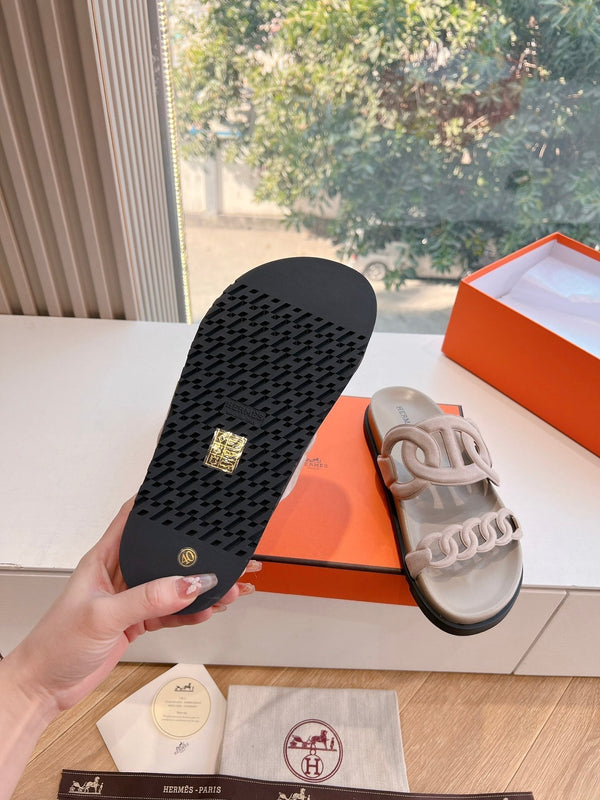 EXTRA SANDAL IN NUDE BEIGE CALFSKIN