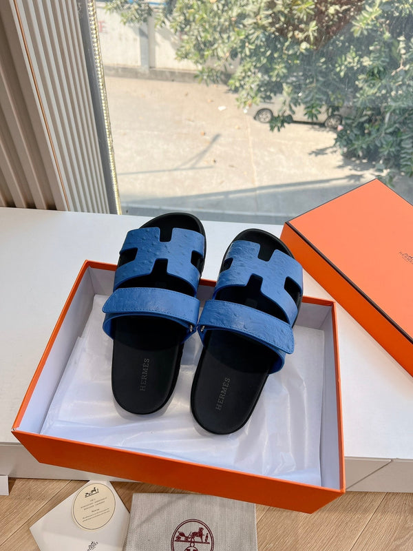 SANDALO CYPRUS IN VITELLO GRANULATO BLU COBALTO