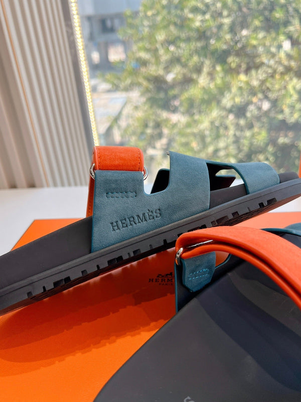 Sandalo HM Cyprus in camoscio verde celadon 202808