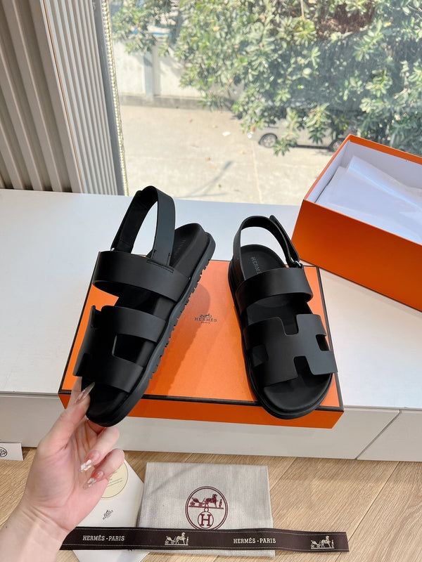 Sandalo HM 25 Genius in pelle di vitello nera