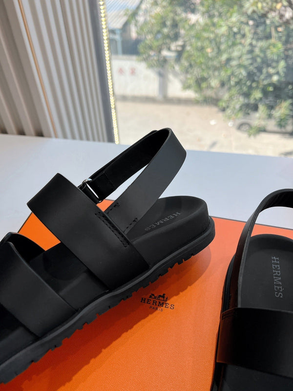 Sandalo HM 25 Genius in pelle di vitello nera