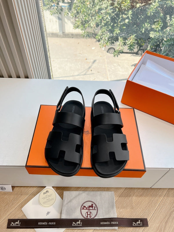 Sandalo HM 25 Genius in pelle di vitello nera