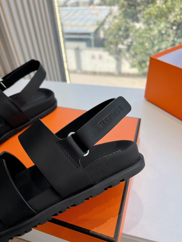 Sandalo HM 25 Genius in pelle di vitello nera