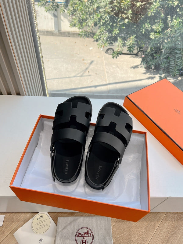 Sandalo HM 25 Genius in pelle di vitello nera